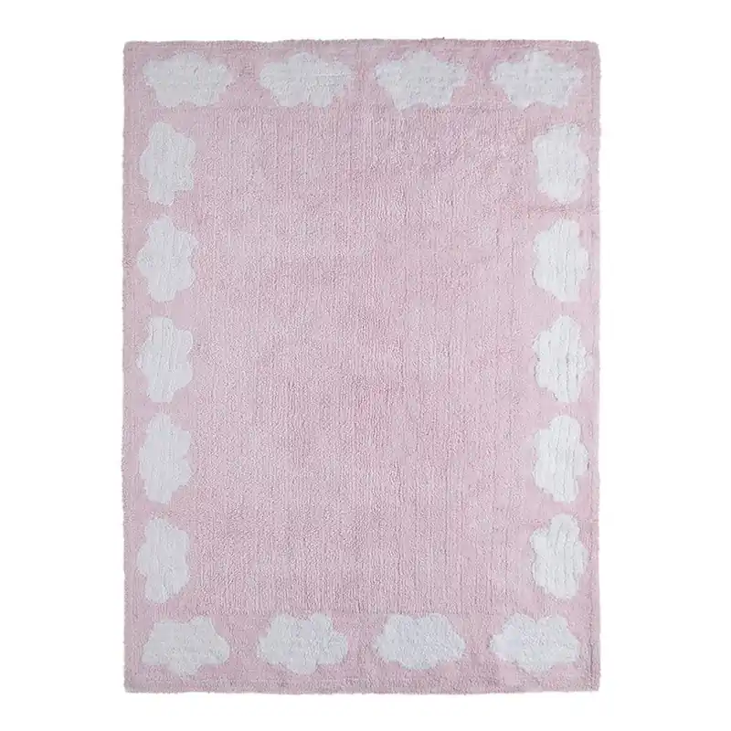 Najlepsza cena Różowy dywan bawełniany Happy Decor Kids Clouds, 160x120 cm Bonami