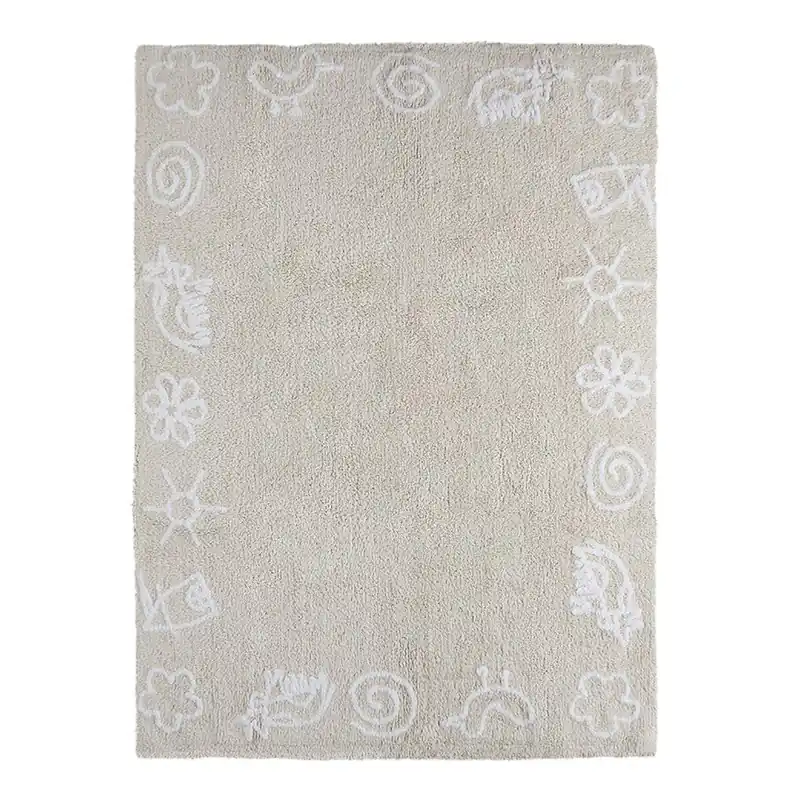 Ekspresowa dostawa Beżowy dywan bawełniany Happy Decor Kids Farm, 160x120 cm Bonami
