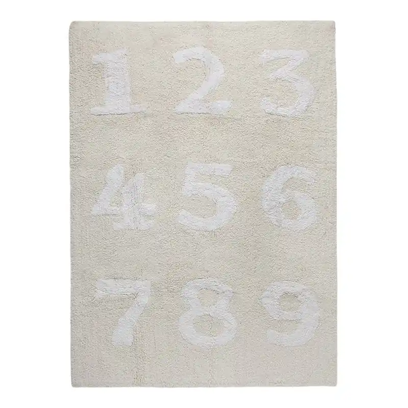 Beżowy dywan bawełniany Happy Decor Kids Numbers, 160x120 cm Bonami Cena promocyjna