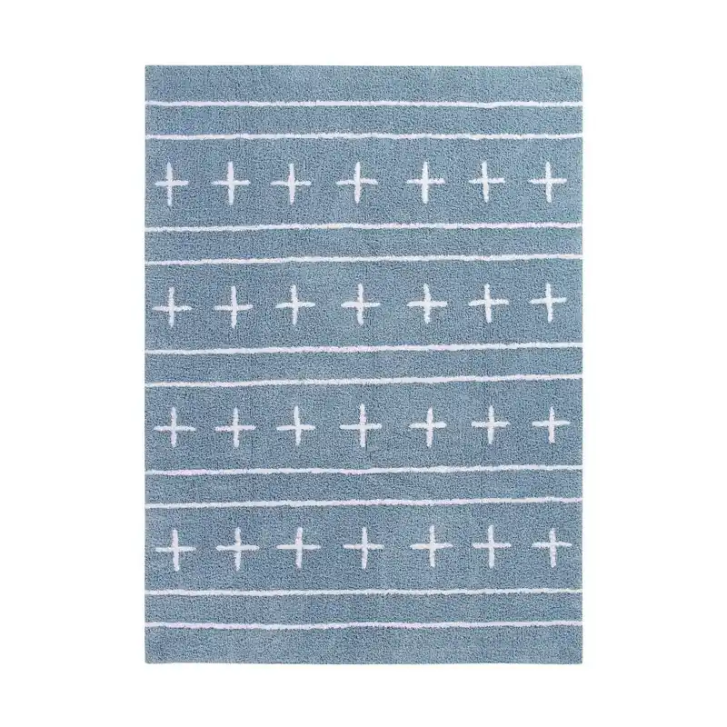 Tylko do końca tygodnia Niebieski dywan bawełniany Happy Decor Kids Shapes, 160x120 cm Bonami