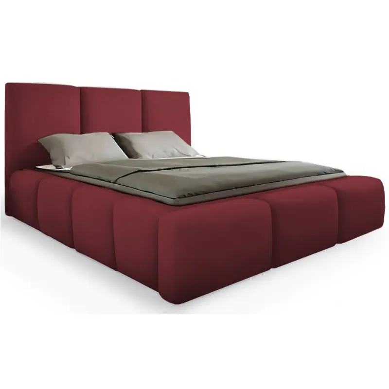 Łóżko Premium z grubej pianki Bueno 180x200 Bordowe Taniej