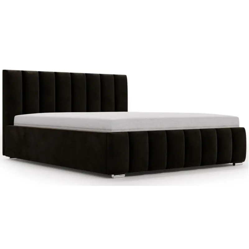 Nowoczesne Łóżko Conti z pojemnikiem 180x200 Czarny Oferta limitowana