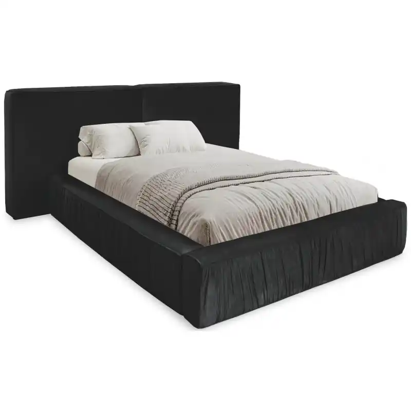 Eleganckie Łóżko Z Zagłówkiem Heaven 200x200 Czarny Premium