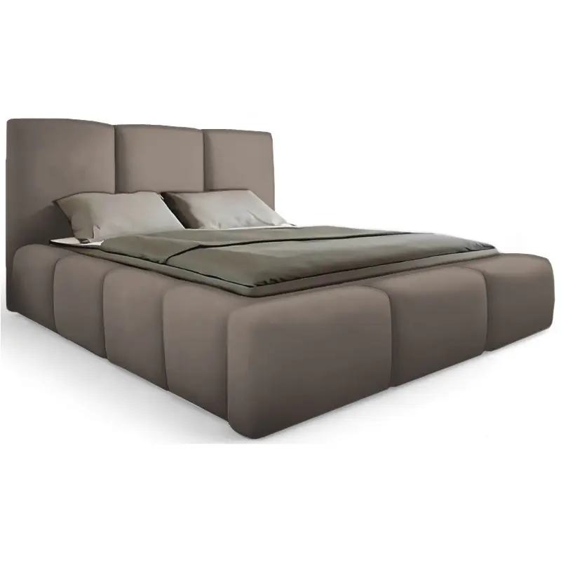 Taniej Łóżko Premium z grubej pianki Bueno 160x200 Ciemnobeżowe