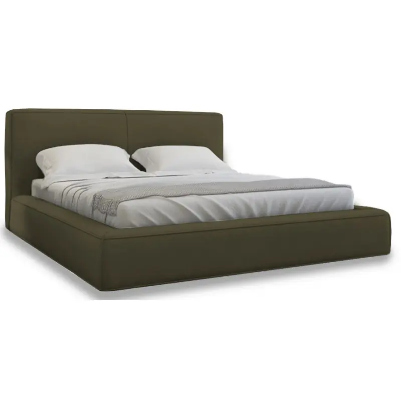 Łóżko Tapicerowane Premium Cassy 160x200 Oliwkowe Obniżka ceny