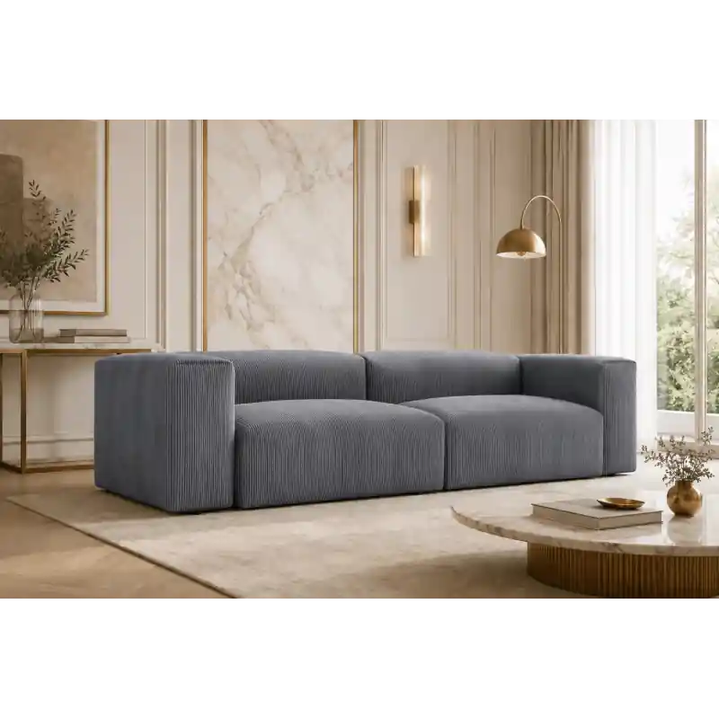 Ekskluzywna Sofa Bali szara sztruks Bestseller