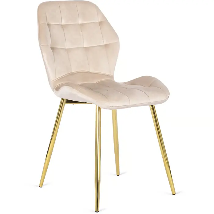 Oferta limitowana Lucky Krzesło tapicerowane, kremowy welur