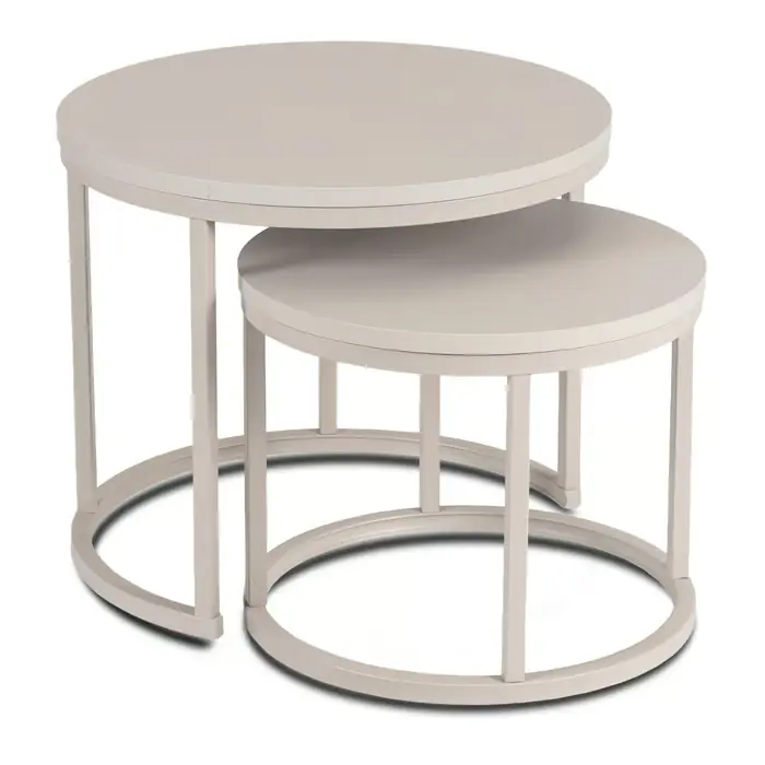 Bestseller Nelly Zestaw stolików kawowych 43 cm, 53 cm, kaszmir
