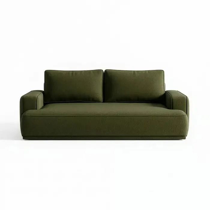 Promocja Camelia Sofa rozkładana, oliwkowe boucle