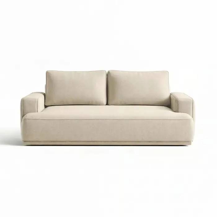 Promocja Camelia Sofa rozkładana, kremowe boucle