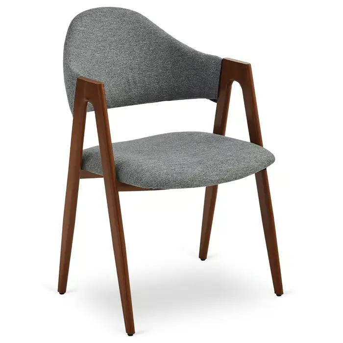 Oferta limitowana Ruiz Krzesło tapicerowane, szare/orzech