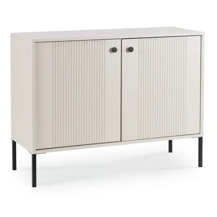 Obniżka ceny Soft Komoda 104 cm, ryflowana, kaszmir