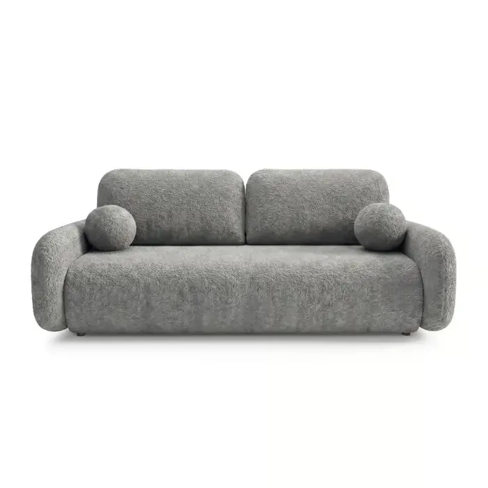 Okazja Vidi Sofa rozkładana, 2-osobowa, szare boucle