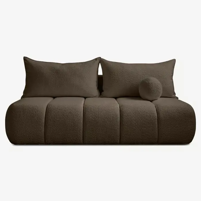 Saria Sofa rozkładana, brązowe boucle Kup teraz