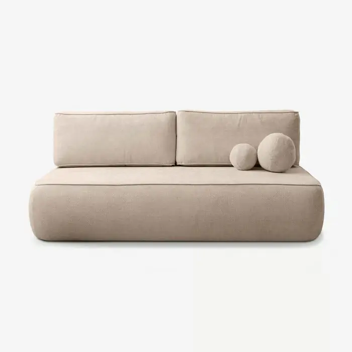 Wysoka jakość Arveto Sofa rozkładana, beżowa szenil
