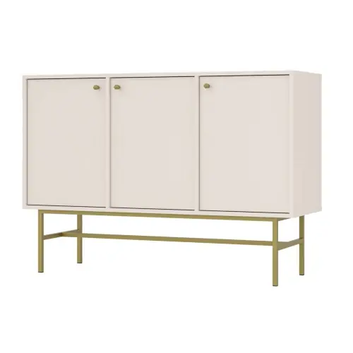 Wyjątkowa oferta Komoda Tokio 3F beż piaskowy noga stelaż