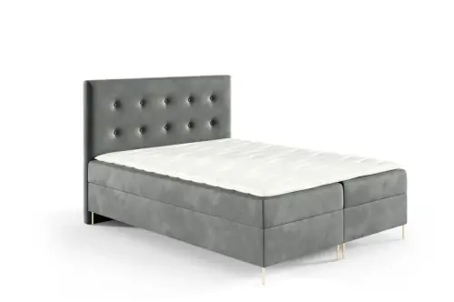 Oferta Łóżko kontynentalne na nóżkach Lino 180x200cm szary - tkanina Riviera 91