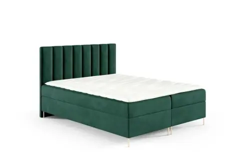 Oferta Łóżko kontynentalne na nóżkach Nila 120x200cm zieleń - tkanina Riviera 38