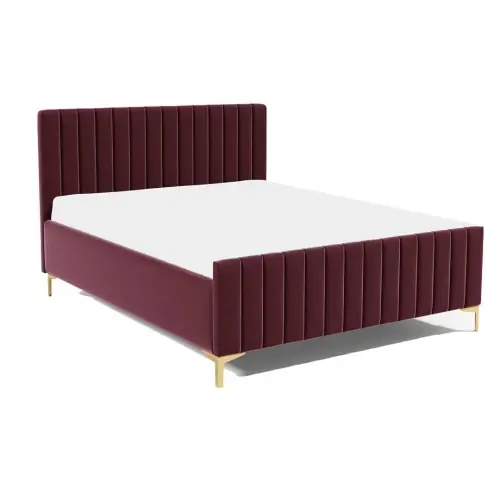 Łóżko tapicerowane na nóżkach Amelia 180x200 bordowy - Kronos 20 Niska cena