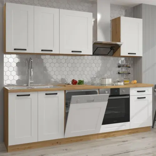 Do wyczerpania zapasów Meble kuchenne Luna biały/artisan 250cm