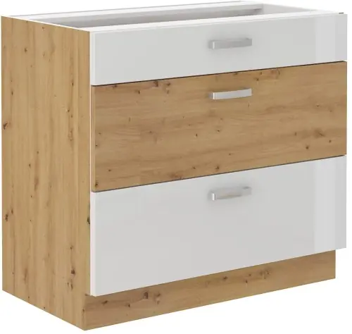 Szafka dolna Artisan biały połysk 80 D 3S BB Ograniczona ilość