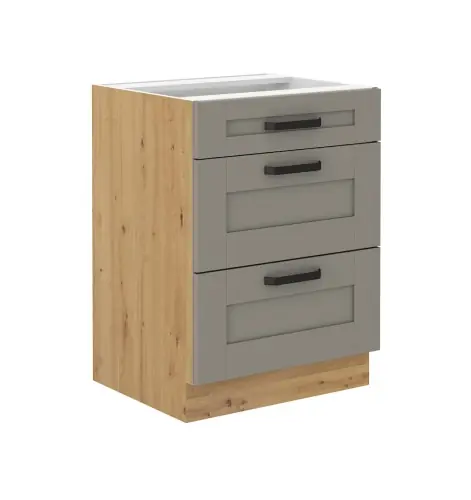 Hit sprzedaży Szafka dolna Luna Clay grey/artisan 60 D 3S BB