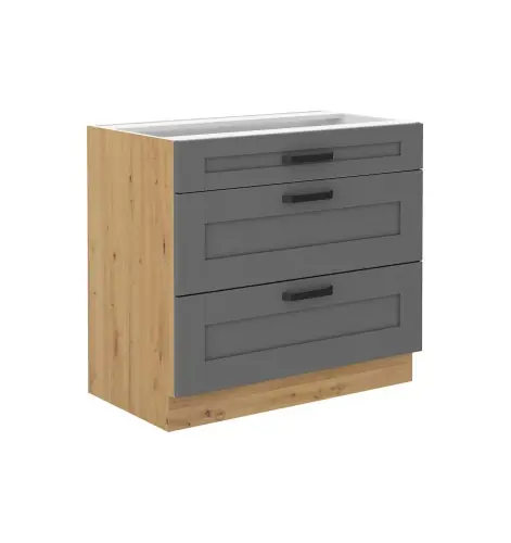 Premium Szafka dolna Luna Dust grey/artisan 80 D 3S BB