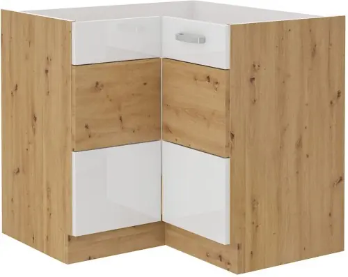 Szafka dolna narożna Artisan biały 90x90 ND 2F BB Ostatnia szansa